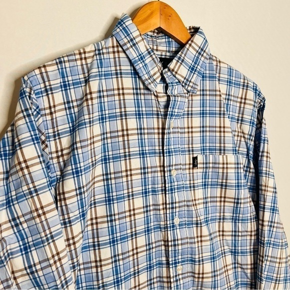 Texas Standard Plaid Button Up Long Sleeve Shirt. Made in Texas! Size Medium. - Picture 5 of 11